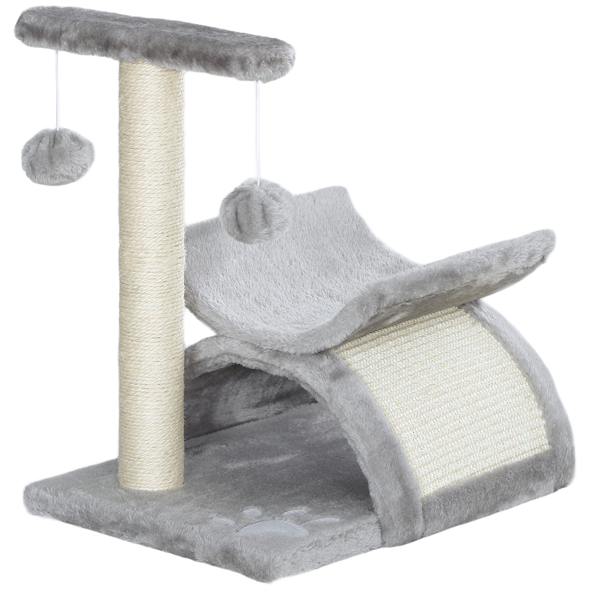 Arbre à chat Écorce Émeraude 43 cm – gris clair